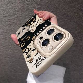 Ốp lưng iPhone họa tiết mèo con ngọt ngào Silicone lỏng mềm iPhone 11 12 13 14 15 16 17Pro Max IP 7 8 Plus X XS XR