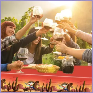 Bàn Phủ Tiệc Cao Bồi Có Bàn Trang Trí Bàn Cho Gia Đình Mexico Bữa Tối Taco Đêm Ngày Lễ Tây mueadsyvn