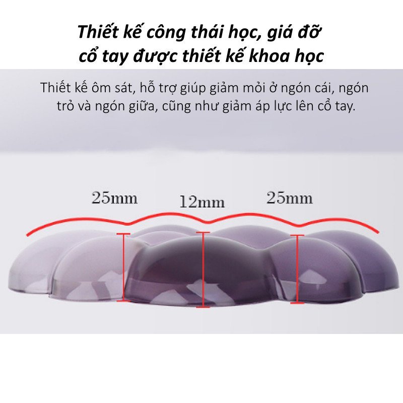 đệm cổ tay silicon hình đám mây chống trượt giảm đau cổ tay cho game thủ văn phòng chống ẩm