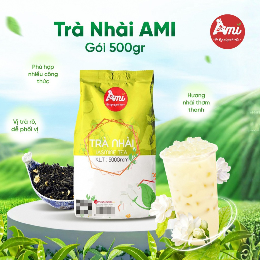 Trà Nhài Ami 500g - Trà Thảo Mộc Pha Trà Chanh, Trà Sữa Thơm Ngon, Trà Lài Tự Nhiên