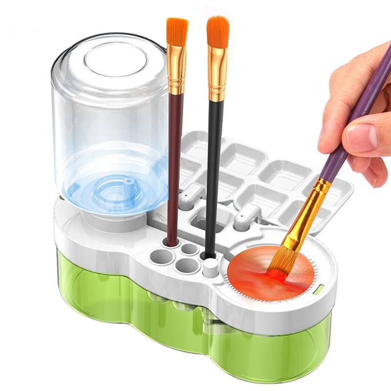 HFSHY Nail Art Brush Máy giặt có nút thoát nước Bàn chải sơn Thiết bị sạch Lưu thông nước tự động cho bàn chải nghệ thuật làm móng VN
