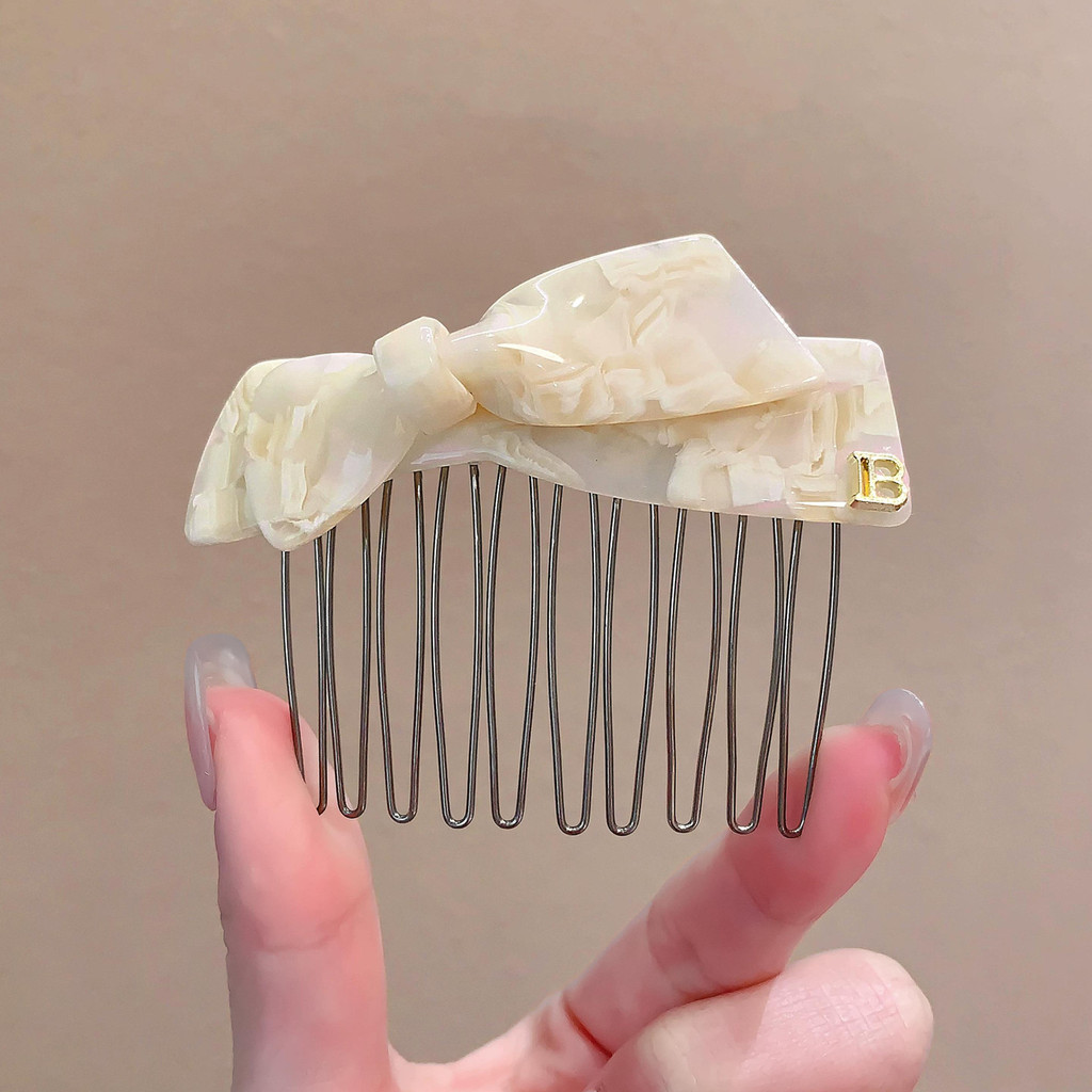 Kẹp tóc nơ axit axetic hợp thời trang dành cho nữ