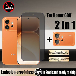 Kính cường lực chống gián điệp 2 trong 1 Honor 600 5G Bảo vệ màn hình riêng tư cho Honor 400 200 Lite 5G Wtih Phim ống kính máy ảnh