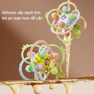 Manhattan Ball Miếng Dán Silicone BPA Free Baby Grab Toy Lục Lạc Cảm Giác Làm Nhẹ Nhàng Kẹo Cao Su Giảm Trẻ Sơ Sinh