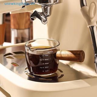 Unewtyu 75ml Kính Chịu Nhiệt Cốc Đo Espresso Miệng Đôi Bình Sữa Thủy Tinh Có Tay Cầm Cân Kính Đo Cốc VN