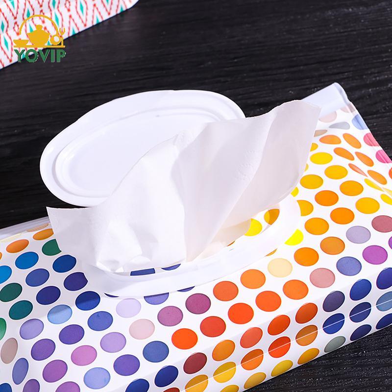 YOVIP Túi Lau Ướt Cho Bé Khăn Lau Di Động Hộp Đựng Flip Cover Snap-Strap Có Thể Tái Sử Dụng Túi Đựng Mỹ Phẩm Có Thể Đổ Lại Hộp Khăn Giấy Hữu Ích VN