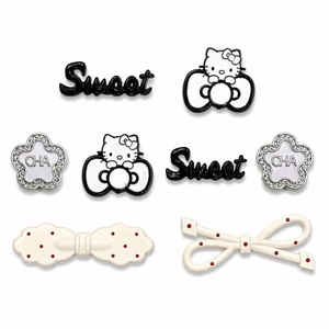 Set charm Hello Kitty gắn dép siêu kute Sweet đen dễ thương