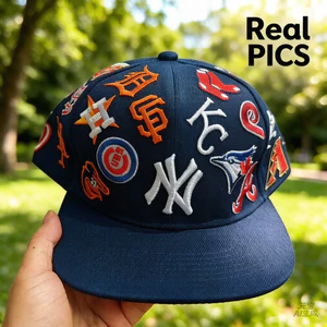 Mũ bóng chày Snapback MLB Pro Standard màu xanh hải quân, điều chỉnh được, vành cong, che nắng, unisex.