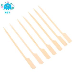 HGY 100 Chiếc 12CM Tre BBQ Xiên Hamburger Trang Trí Tre Sti Dùng Một Lần Thịt Nướng Nĩa Đảng Đuôi Buffet Thịt Dụng Cụ Trái Cây EEE