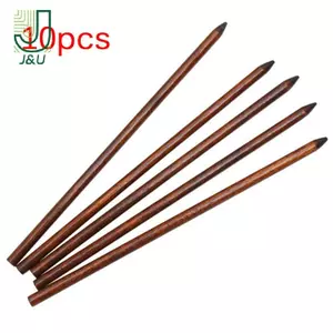 Kẹp tóc gỗ mun khắc truyền thống - Bộ 10 chiếc phong cách retro