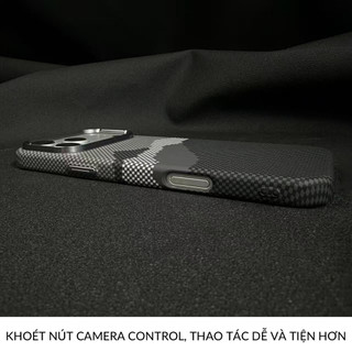Ốp Lưng Siêu Mỏng Cho iPhone 17 Pro Max Vân Carbon 3D Vòng Từ Tính Popkon
