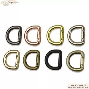 CPINCP 2 chiếc Khóa cổng mạ, Vòng D lò xo nhiều màu 25 * 18mm, Ví hợp kim kẽm chất lượng cao Túi xách Carabiner Dụng cụ ngoài trời