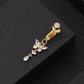 KUZHEN Giả Bụng Bướm Giả Bụng Xỏ Bướm Kẹp Trên rốn Rốn Giả Pircing Bướm Sụn Bông Tai Kẹp Cơ Thể Xuyên Trang Trí HOT