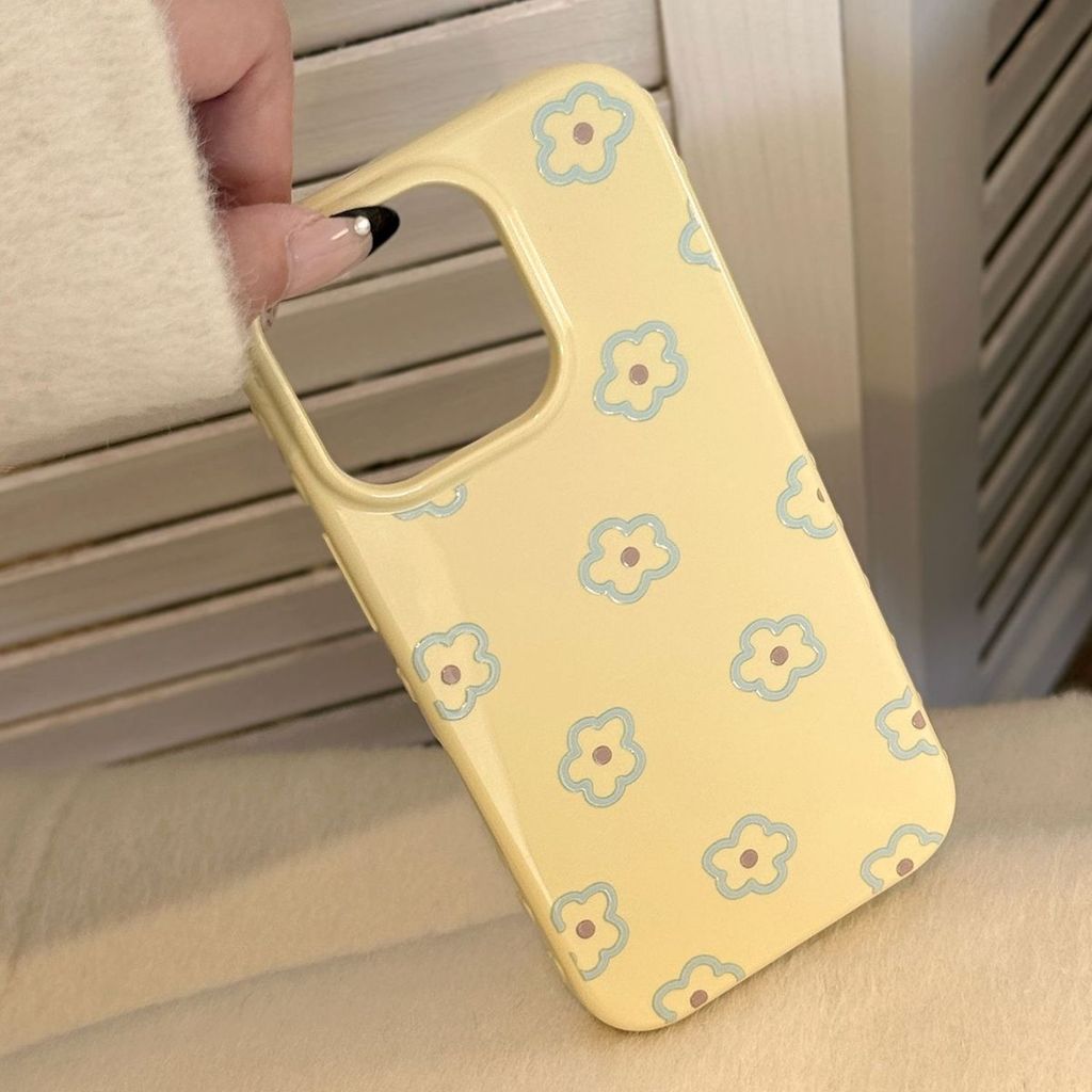 Đường hoa nhỏ phù hợp với 17 vỏ điện thoại di động iPhone16promax nhẹ nhàng nhỏ tươi 15