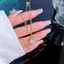 AqToCna Thép Titan Mặt Trăng Đá Nelace Aurora Bee Micro-Ind Nelace Nữ Xương Đòn Dây Xích AqToCna