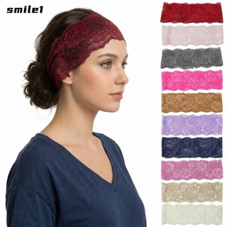 Băng đô ren lưới SMILE, Băng đô rỗng nhẹ, Mũ trùm đầu thanh lịch co giãn thoáng khí thời trang Mũ trùm đầu nữ bé gái