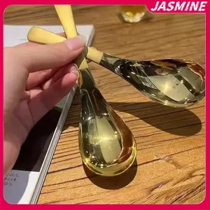 JASMINE Thìa Canh Inox Gia Đình Nhà Bếp Dung Tích Gương Vàng Bạc Đánh Bóng Flatware Cho Cà Phê Bộ Đồ Ăn JASMINE