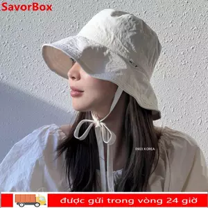 SAVORBOX Mũ ngư dân, Mũ chống nắng màu trơn mỏng, Dây buộc dây buộc dây buộc dây ngoài trời