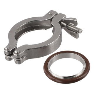 [Fuxin] Bộ kẹp chân không bằng thép không gỉ 304 KF16 KF25 KF40 KF50 Giá đỡ cao su