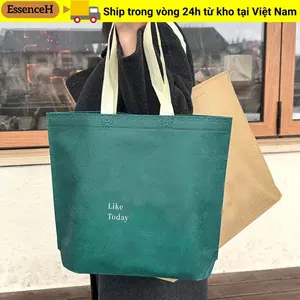 Túi không dệt ESSENCEH, có tay cầm Túi Tote dung tích lớn, Túi mua sắm tái sử dụng đa chức năng môi trường