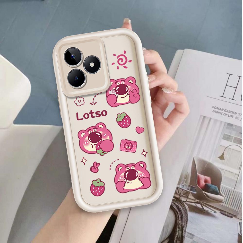 Ốp Lưng Cho Realme C53 C51 Note 50 C63 C61 Hoạt Hình Silicon Phụ Kiện Vỏ Điện Thoại Mềm TPU Câu Chuyện Đồ Chơi Lotso Mắt Thiên Thần Ốp Lưng Chống Sốc