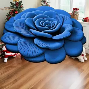 Thảm Hoa TRTR, Thảm Trải Sàn Hoa Mẫu Đơn Mềm Hình Đặc Biệt, Bền Đẹp 40x40cm / 60x60cm Thảm Trải Sàn Phòng Tắm Chống Trơn Trượt Cho Phòng Khách Bàn Trà Đầu Giường VN