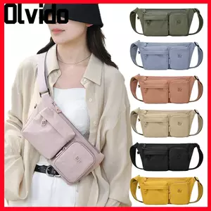 Túi đeo chéo OLVIDO, Túi đeo vai nhiều túi Nylon, Phong cách thời trang không thấm nước Dung tích lớn Gói ngực Sử dụng hàng ngày