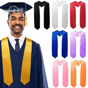 CATMALLER88 Tốt Nghiệp Stole Sash, Màu Trơn Satin Danh Dự Trộm, Đồng Phục Tốt Nghiệp Unisex