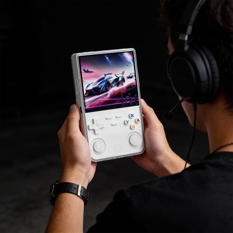 Hộp bảo vệ chống bụi trong suốt QIUWU Cầm tay R36S Ultra để lưu trữ thiết bị chơi Game an toàn.
