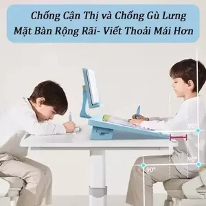 Bàn Học Chỉnh Tư Thế - Bảo Vệ Cột Sống Trẻ Em- Chống Gù- Chống Cận-Bàn Viết Tiện Cho Bé, Có Giá Đỡ Sách Chất Liệu Nhựa A