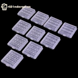 Ge 10x Hộp Đựng Nhựa Hộp Bảo Quản Cho Pin AA AAA Có Thể Sạc Lại n