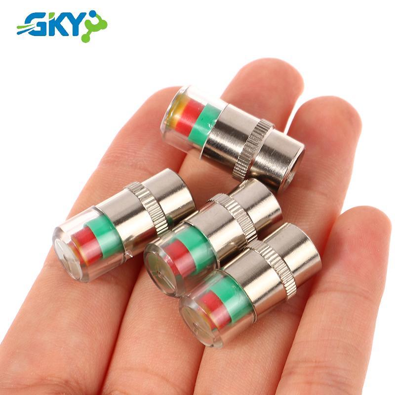 GKY 2 / 4 Chiếc Ô Tô Đo Áp Suất Lốp Xe Chỉ Báo Phát Hiện Van Bên Ngoài Loại Đa Năng Cảnh Báo Giám Sát Nắp Van Cảm Biến GKY