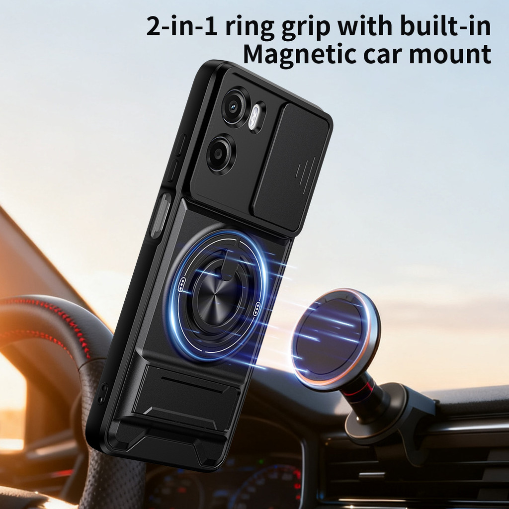Ốp Điện Thoại Đa Năng Sang Trọng Thích Hợp Cho Motorola G05 G04 G04S G24 E14 E15 4G Dây 360°Giá đỡ vòng có vỏ máy ảnh Vỏ bảo vệ toàn diện chống sốc