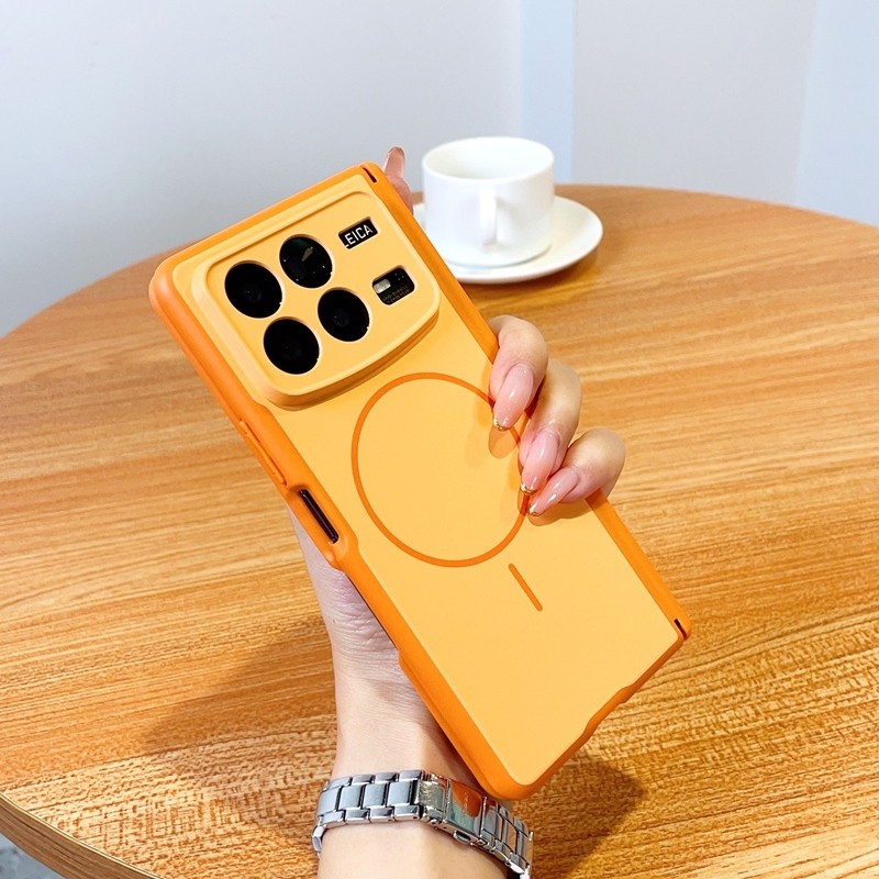 Mimi Tích Hợp Vòng Từ Tính Cứng Ốp Lưng Điện Thoại Xiaomi Mix Fold3 Fold4 Chống Vân Tay Matte PC Da Cảm Giác Bảo Vệ