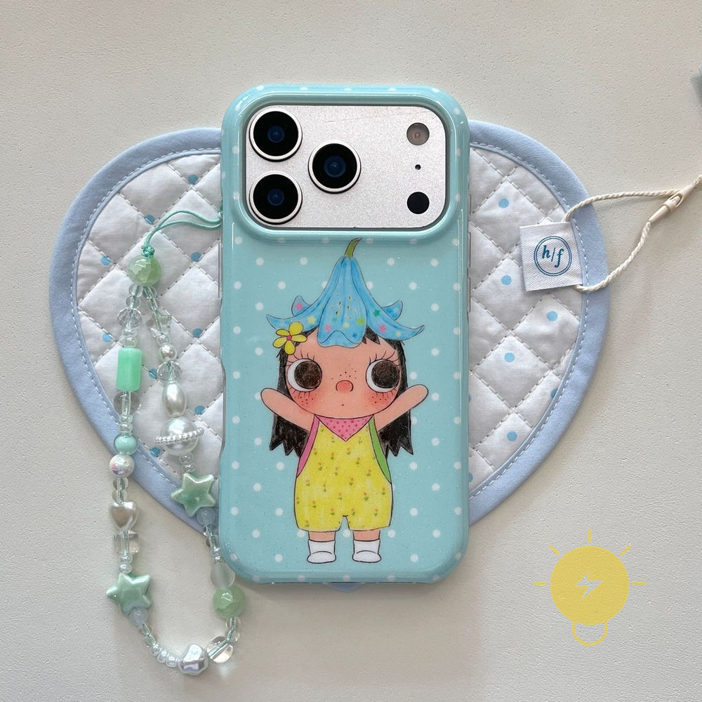 Phone Case For iPhone 17 Pro Max 16 15 14 13 TPU Chain Lily Aesthetic Korean Cute
