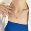 LUImo Màu Bạc Vòng Tròn Tinh Tế Zircon Mặt Dây Chuyền Nelace Đơn Giản Phù Hợp Với Ánh Sáng Sang Trọng Xương Đòn Dây Chuyền Dành Cho Nữ Trang Sức Thời Trang SBS