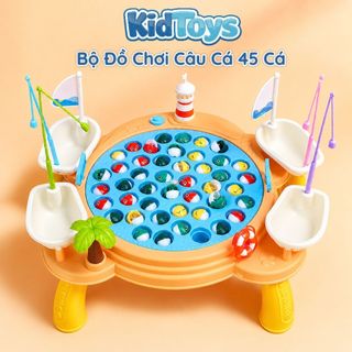 Bộ Đồ Chơi Câu Cá KidToys 45 Món - Bàn Câu Cá Phát Nhạc Giúp Bé Luyện Tay Mắt