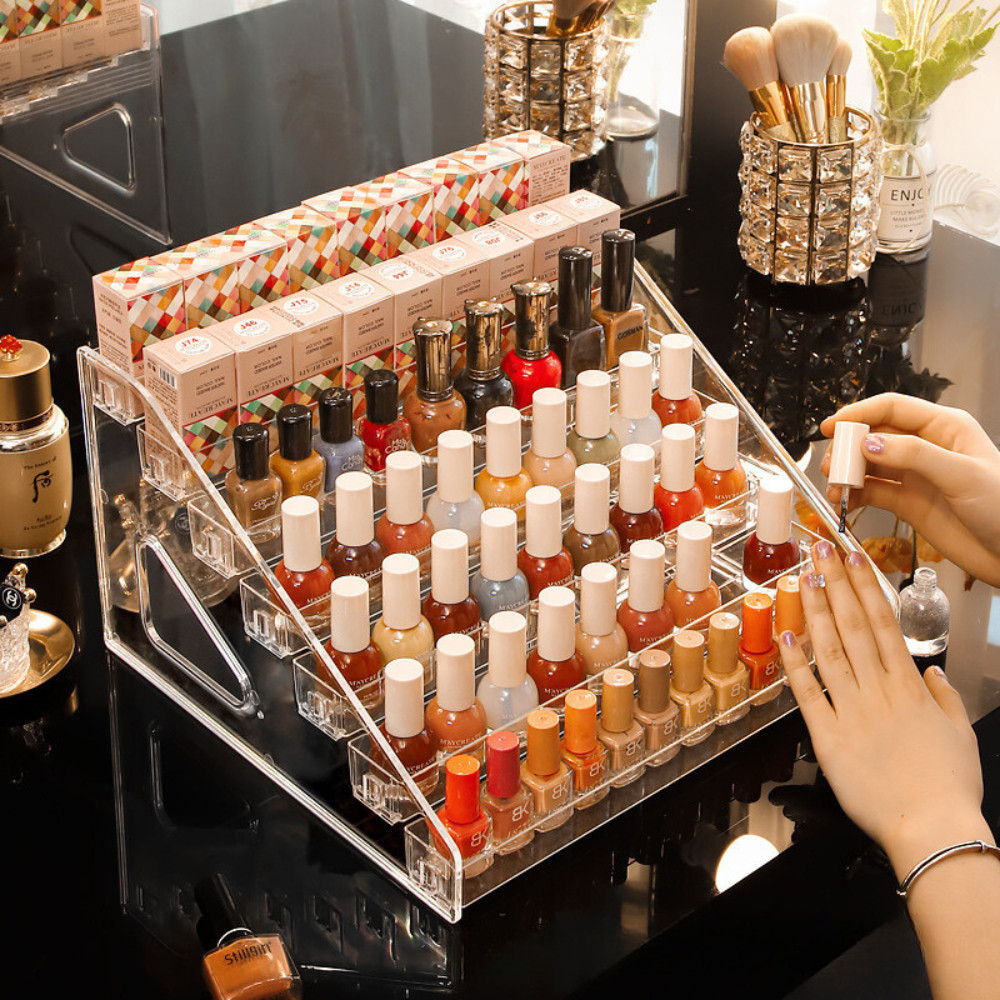 Kệ Đựng Mỹ Phẩm Nhiều Tầng 3/5/7 Tầng, Kệ Makeup Decor Bàn Trang Điểm Đựng Nước Hoa Sơn Móng Tay Gọn Gàng