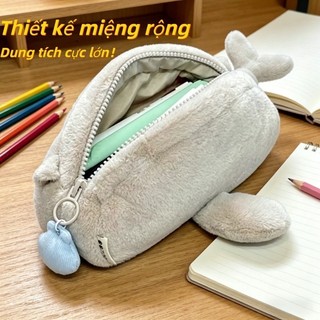 Hộp bút lông hình Otter/Penguin – Dung tích lớn, sang trọng, đáng yêu –Phụ kiện đi học thời trang cho học sinh, quà tặng