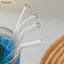 Bigapple Bộ ống hút thủy tinh Borosilicate cao có thể tái sử dụng với bàn chải làm sạch Đồ uống thân thiện với môi trường RDG
