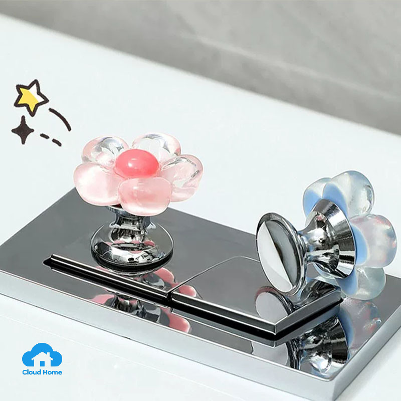 🌤️COD🌤️Nút Nhà Vệ Sinh Hoa Nút Ấn Bồn Cầu, Nút Nhấn Xả Bồn Cầu nhiều màu đẹp mắt, sáng tạo