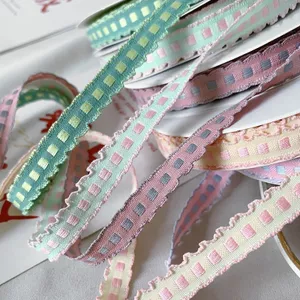 1cm Sợi Đan Móc Vải Ruy Băng Nơ Tự Làm Chất Liệu Handmade Quà Tặng Bó Hoa Bao Bì Ruy Băng Quần Áo Ruy Băng 5.7