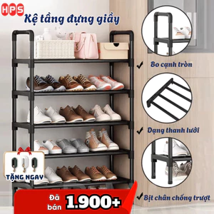 Kệ Đựng Giày Dép HomeMate Khung Thép Sơn Tĩnh Điện, Giá Để Giày 3–5 Tầng Gấp Gọn Tùy Chỉnh Tiết Kiệm Diện Tích