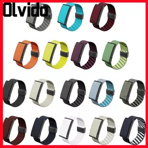 Dây đeo thể thao OLVIDO, Dây đeo theo dõi thể dục thoáng khí có thể điều chỉnh, Dây đeo thay thế vòng Nylon mềm đàn hồi cho dây đeo Amazfit Helio