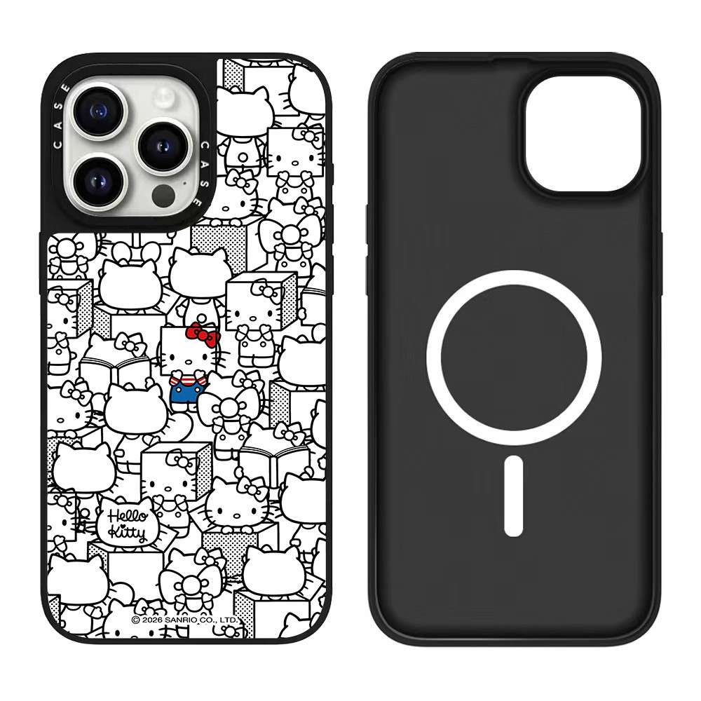 Ốp điện thoại gương đầu mèo màu hồng từ tính cho IPhone 17 Pro Max 17 Air 16 15 14 13 12 11 Vỏ bảo vệ chống sốc