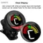Guansfs Rowin LT-21 Mini Clip Bộ Chỉnh Kỹ Thuật Số Màu Sắc Kép Đèn Nền LCD Trên Cho Đàn Guitar Bass Violin Ukulele Màu Ngẫu Nhiên