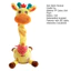 < Pluscloth > Đồ chơi hươu cao cổ âm nhạc có đèn Led – Nhảy múa hát lặp đi lặp lại Động vật nhồi bông sang trọng cho trẻ em – Đồ chơi trẻ em nói chuyện bằng điện phát sáng với bài hát trẻ em Đồ chơi trẻ em