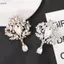 SAIA Pha Lê Thổ Cẩm, Hình Giọt Nước Kim Loại Ve Áo Trang Trí Pin, Thanh Lịch Đa Năng Vàng Bạc Nữ Trâm Cài Thời Trang Nữ