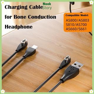 Cáp sạc USB Type-C, Bộ sạc tai nghe dẫn truyền xương đa năng 100cm, Bảo vệ quá tải Dây nguồn tai nghe Bluetooth ổn định PVC cho After Shokz AS800 AS803 S810