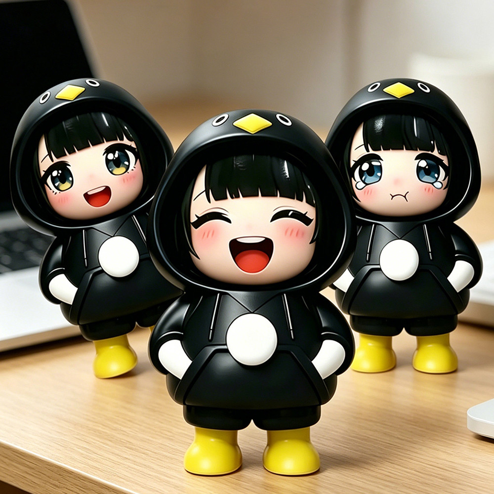 Trò chơi Arknights: Endfield Endmin Gugu Gaga Chim cánh cụt Búp bê thay đổi mặt‌ Túi đồ chơi Trang trí Mặt dây chuyền Móc khóa Quà tặng